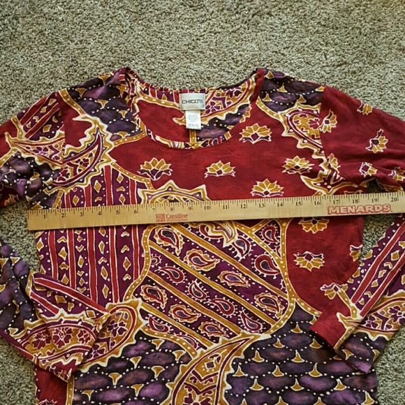 Chico's women top long sleeve size 1 - Picture 8 of 8